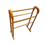 Vtg Rounded Wood Quilt Rack