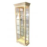 Vtg Glass & Wood Curio Cabinet w Light (2 of 2)