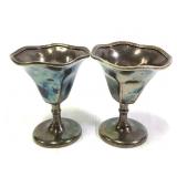 Warwick L Barth & Co Nickel Silver Goblets