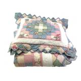 Quilt & 2 Pillow Shams Cotton 90 x 103"