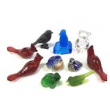 10pcs Glass Animal Figures, Shakers, Holders
