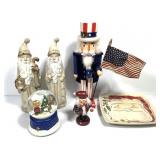 Peanuts Snow Globe Music Box Longaberger Santa Pl+