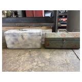 2 Metal Tool Boxes w/ Assorted Tools