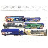 6 Vtg Model Toy Tractor Trailer Rigs