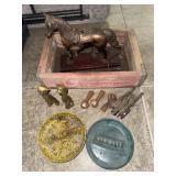 Metal Horse Lamp, Ashtray, +