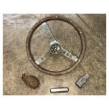 Vtg Steering Wheel, Dead Granade, +