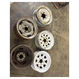 5 - 15" Steel Trailer Rims