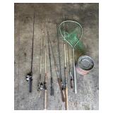 Vintage Fishing Rods - Minnow Bucket - Reels