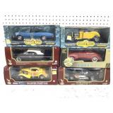 6 American Muscle Car Models in Boxes