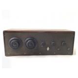 Vtg Unbranded Wood Frame Casket Radio