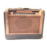 Vtg Philco Wood Roll Top Radio