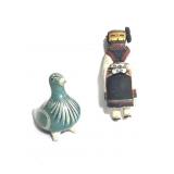 Hopi Kachina Doll & Tonala Pottery Bird