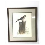 Signed Crume Bird Print Framed