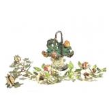 Floral Items Cast Iron Booken & Metal Flowers