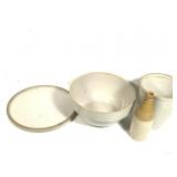 4 Pcs Stoneware Bottle Plate Crock Vase