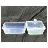 Fry Oven Glass Opalescent Casserole & Loaf Dish