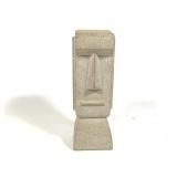 Moai Style Limestone Carved Head 8'H