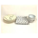 Desert Occidental Baum Bros Plate Ceramic Bowls