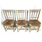 Circa Early 1800s Painted Faux Bamboo Back Chairs