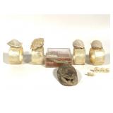 Hand Carved Egyptian Scarab & Estate Ivory Items