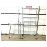 2 Metal Wire Rack Shelves on Casters