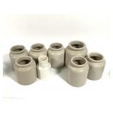8pcs Ceramic Jars of Various Sizes
