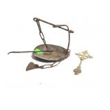 African Hand Forged Oil Lamp Ethiopian Brass Cross