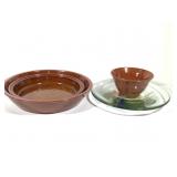 Art Glass Plate & Pottery Pans