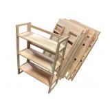 Six 3 Tier Folding Shelves