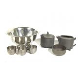 Steiff Pewter Cups w Bowl +