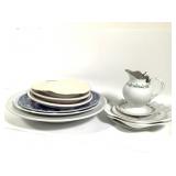11 pcs Vtg Plates Saucers & Pitcher