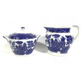 Allerton's Flow Blue Pitcher & Pot