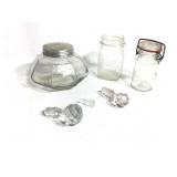 Aridor Candy Jar 3 Glass Stopper Sq Ball Mason Jar