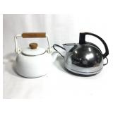 General Electric Tea Pot & Enamel Tea Kettle