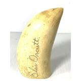 Large Genuine Whale's Tooth w Signature