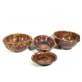 Spongeware Oval & Round Bowls Serving Dishes