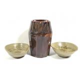 Art Pottery Bowls & Peoria Pottery Vase