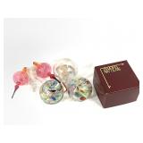8 Hand Blown Art Glass Christmas Ornaments Zweifel
