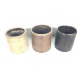 3 Early Stoneware Crocks