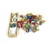 45 Christmas Orn Hand Blown Glass Hand Painted+
