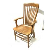 19th C Oak English Arm Chair