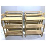 Four 3 Tier Folding Shelves