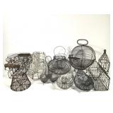 10 Rustic Wire Egg Baskets Condiment Carrier+
