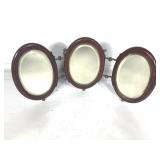 Wood Tri Fold Hanging Vanity Mirror
