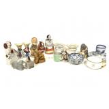 Miniature Planters Demitasse & Figurines 17 Pcs