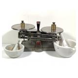 2 Mortar Pestle Sets & Ohaus Balance Scale