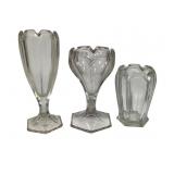 3 Fostoria Alexis Vase Art Deco Design