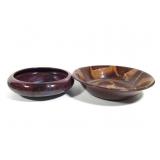 12' W Art Pottery Bowl & Footed Vase Bowl 9 3/4' W