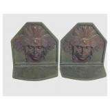 NA Bust Cast Iron Bookends USA Mission CJO Judd