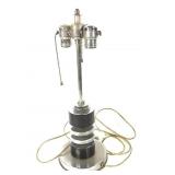 Art Deco Table Lamp w Half Dome Shade